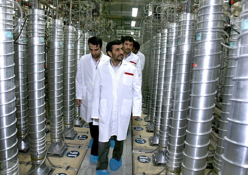 President Mahmoud Ahmadinejad at Natanz in 2008