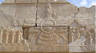 A Faravahar, a symbol of Zoroastrianism