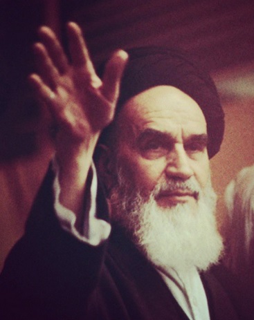 Revolutionary leader Ayatollah Ruhollah Khomeini